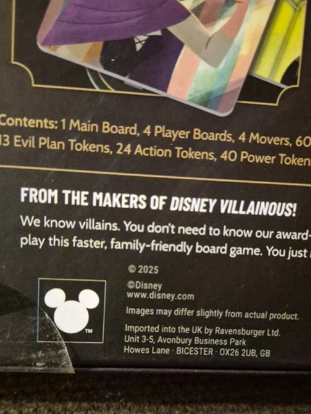 Disney Villainous Unstoppable! Board Game - Go Purple, Green, Red, Blue Artwork